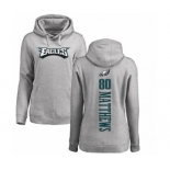 Women's Nike Philadelphia Eagles #80 Jordan Matthews Ash Backer Pullover Hoodie