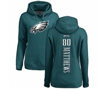 Women's Nike Philadelphia Eagles #80 Jordan Matthews Green Backer Pullover Hoodie