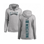 Women's Nike Philadelphia Eagles #80 Markus Wheaton Ash Backer Pullover Hoodie