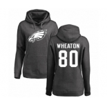 Women's Nike Philadelphia Eagles #80 Markus Wheaton Ash One Color Pullover Hoodie