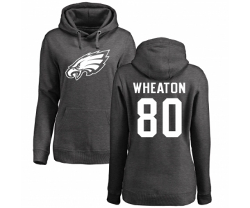 Women's Nike Philadelphia Eagles #80 Markus Wheaton Ash One Color Pullover Hoodie