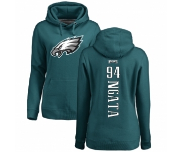 Women's Nike Philadelphia Eagles #94 Haloti Ngata Green Backer Pullover Hoodie