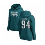 Women's Nike Philadelphia Eagles #94 Haloti Ngata Green Super Bowl LII Champions Pullover Hoodie