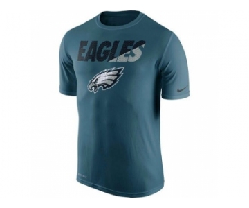Men's Philadelphia Eagles Nike Midnight Green Legend Staff Practice Performance T-Shirt