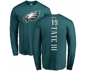 Nike Philadelphia Eagles #19 Golden Tate III Green Backer Long Sleeve T-Shirt
