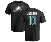 Philadelphia Eagles #10 DeSean Jackson Black Name & Number Logo T-Shirt