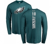 Philadelphia Eagles #10 DeSean Jackson Green Backer Long Sleeve T-Shirt