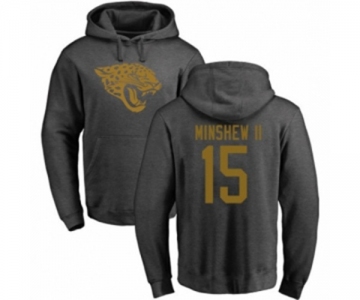 Football Jacksonville Jaguars #15 Gardner Minshew II Ash One Color Pullover Hoodie