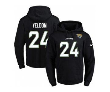 Nike Jacksonville Jaguars #24 T.J. Yeldon Black Name & Number Pullover NFL Hoodie