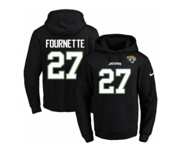Nike Jacksonville Jaguars #27 Leonard Fournette Black Name & Number Pullover NFL Hoodie