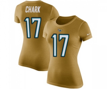 Football Women's Jacksonville Jaguars #17 DJ Chark Gold Rush Pride Name & Number T-Shirt