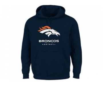Denver Broncos Navy Blue Critical Victory Pullover Hoodie