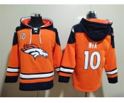 Men's Denver Broncos #10 Bo Nix Orange Ageless Must-Have Lace-Up Pullover Hoodie