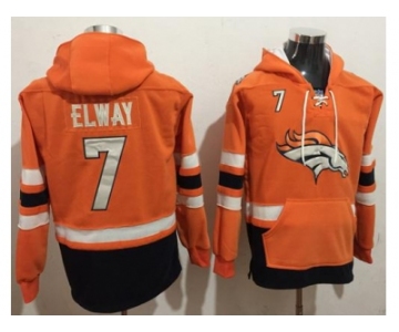 Nike Denver Broncos #7 John Elway Orange Navy Blue Name & Number Pullover NFL Hoodie