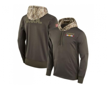 Men Kansas City Chiefs Nike Olive Salute to Service Sideline Therma Pullover Hoodie