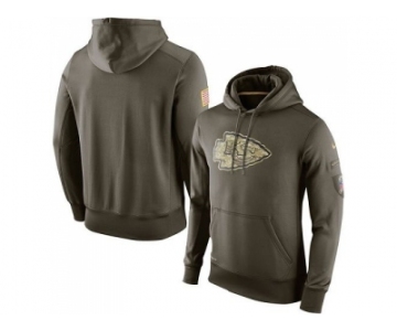 Men''s Kansas City Chiefs Nike Olive Salute To Service KO Performance Hoodie