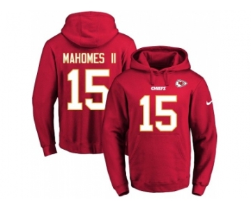 Nike Kansas City Chiefs #15 Patrick Mahomes II Red Name & Number Pullover NFL Hoodie