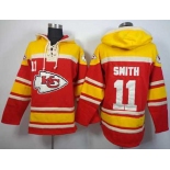 nike nfl jerseys kansas city chiefs #11 smith red-yellow[pullover hooded sweatshirt]