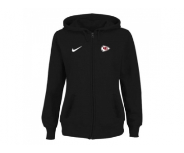 Women Kansas City Chiefs Stadium Rally Full Zip Hoodie Black