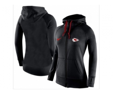 Women Nike Kansas City Chiefs Full-Zip Performance Hoodie Black