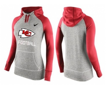 Women Nike Kansas City Chiefs Performance Hoodie Grey & Red_1
