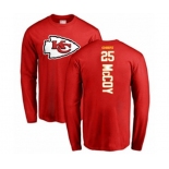 Football Kansas City Chiefs #25 LeSean McCoy Red Backer Long Sleeve T-Shirt