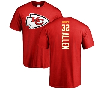 Football Kansas City Chiefs #32 Marcus Allen Red Backer T-Shirt