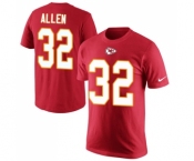 Football Men's Kansas City Chiefs #32 Marcus Allen Red Rush Pride Name & Number T-Shirt