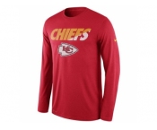 Men's Kansas City Chiefs Nike Red Legend Staff Practice Long Sleeves Performance T-Shirt