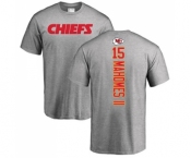 NFL Nike Kansas City Chiefs #15 Patrick Mahomes II Ash Backer T-Shirt