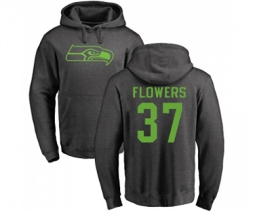 Football Seattle Seahawks #37 Tre Flowers Ash One Color Pullover Hoodie