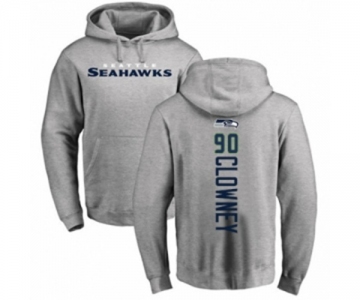 Football Seattle Seahawks #90 Jadeveon Clowney Ash Backer Pullover Hoodie