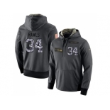 NFL Men's Nike Seattle Seahawks #34 Thomas Rawls Stitched Black Anthracite Salute to Service Player Performance Hoodie