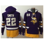 Nike Vikings #22 Harrison Smith Purple Gold Name & Number Pullover NFL Hoodie