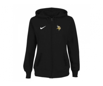 Women Minnesota Vikings Stadium Rally Full Zip Hoodie Black