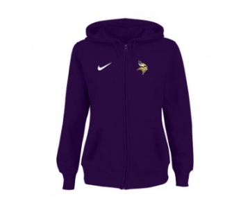 Women Minnesota Vikings Stadium Rally Full Zip Hoodie Purple