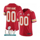 Men's Kansas City Chiefs Customized Red Team Color Vapor Untouchable Custom Limited Super Bowl LIV Bound Football Jersey