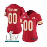 Women's Kansas City Chiefs Customized Red Team Color Vapor Untouchable Custom Limited Super Bowl LIV Bound Football Jersey