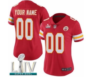 Women's Kansas City Chiefs Customized Red Team Color Vapor Untouchable Custom Limited Super Bowl LIV Bound Football Jersey