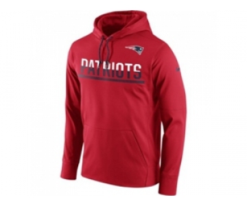 Men's New England Patriots Nike Sideline Circuit Red Pullover Hoodie