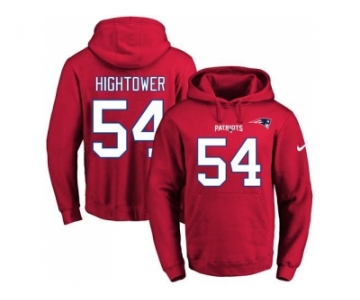 Nike New England Patriots #54 Dont'a Hightower Red Name & Number Pullover NFL Hoodie