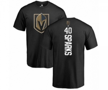 Hockey Vegas Golden Knights #40 Garret Sparks Black Backer T-Shirt