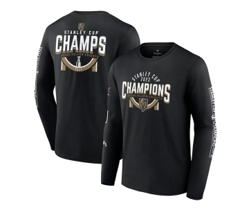 Men's Vegas Golden Knights Black 2023 Stanley Cup Champions Banner Long Sleeve T-Shirt