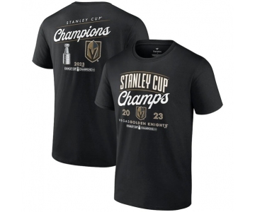 Men's Vegas Golden Knights Black 2023 Stanley Cup Champions Logo T-Shirt