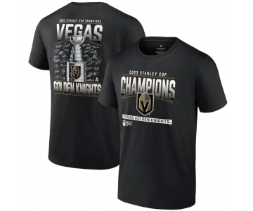 Men's Vegas Golden Knights Black 2023 Stanley Cup Champions Signature Roster T-Shirt