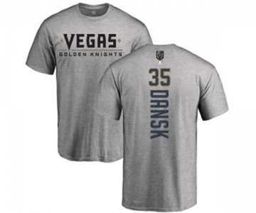 NHL Adidas Vegas Golden Knights #35 Oscar Dansk Gray Backer T-Shirt