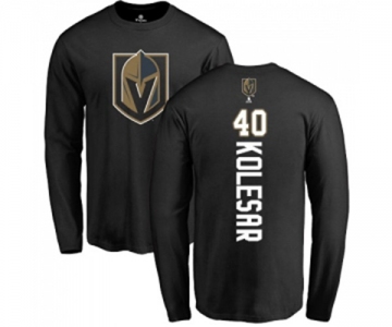 NHL Adidas Vegas Golden Knights #40 Ryan Carpenter Black Backer Long Sleeve T-Shirt