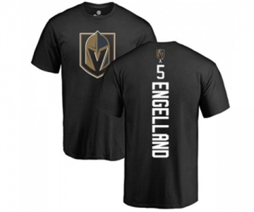 NHL Adidas Vegas Golden Knights #5 Deryk Engelland Black Backer T-Shirt