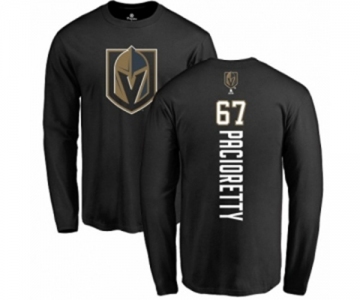 NHL Adidas Vegas Golden Knights #67 Max Pacioretty Black Backer Long Sleeve T-Shirt