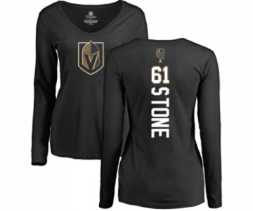 Hockey Women's Vegas Golden Knights #61 Mark Stone Black Backer Slim Fit Long Sleeve T-Shirt